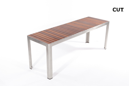 Fashion photography props chair wood aluminium bench 03