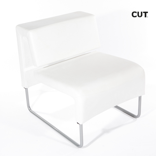 Fashion props chair white metal design 04